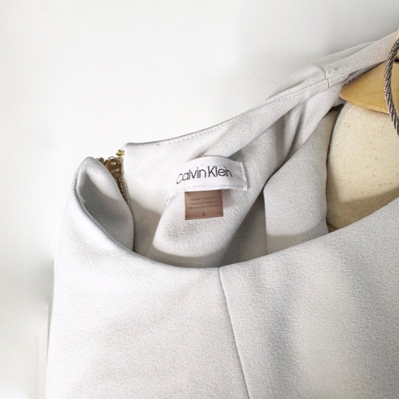 SOLD Calvin Klein Colorblock Sleeveless Sheath Dress Black Gray 6 Small Stretchy - Picture 5 of 8